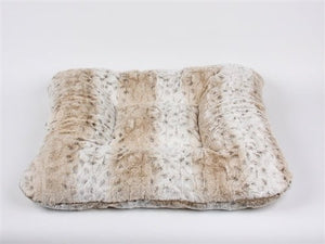 Susan Lanci Soft Snow Leopard Bed - Square - Posh Puppy Boutique