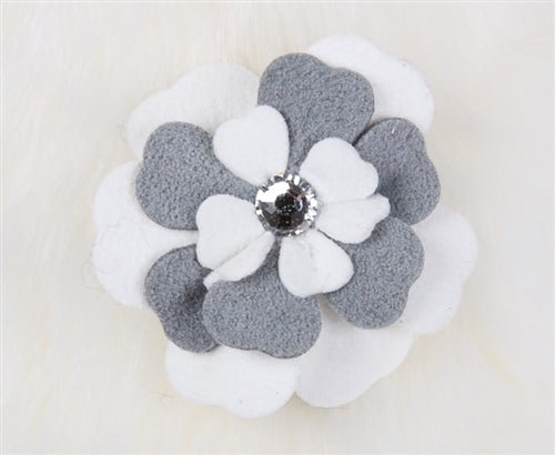 Susan Lanci Special Occasion Hair Bow- Platinum-White