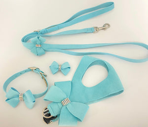 Susan Lanci Tiffi Blue AB Crystal Step in Harness - Posh Puppy Boutique