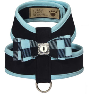 Susan Lanci Tinkie Harness With Tiffi Gingham Big Bow - Posh Puppy Boutique