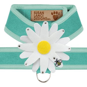 Susan Lanci Two Tone Bimini Tinkie Harness with Tiffi Trim with Daisy - Posh Puppy Boutique