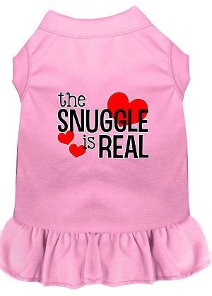 The Snuggle is Real Screen Print Dog Dress in Many Colors - Posh Puppy Boutique