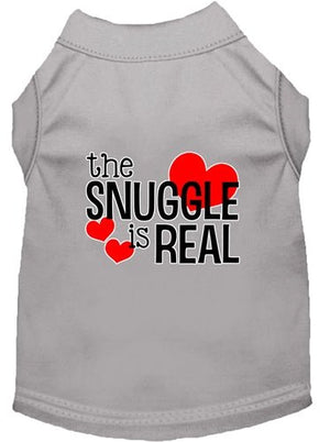 The Snuggle is Real Screen Print Dog Shirt in Many Colors - Posh Puppy Boutique