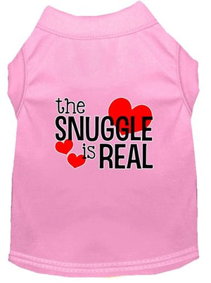 The Snuggle is Real Screen Print Dog Shirt in Many Colors - Posh Puppy Boutique