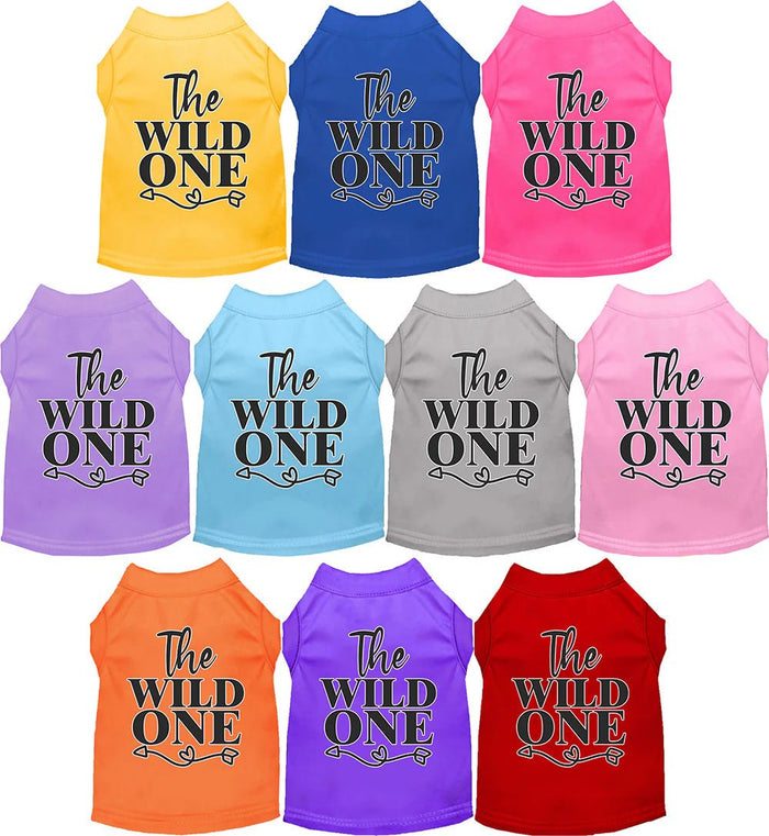 The Wild One Screen Print Dog Shirt in Many Colors