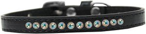 AB Crystal Leather Puppy Collar- Many Colors - Posh Puppy Boutique