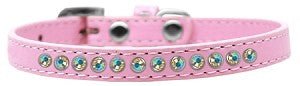 AB Crystal Leather Puppy Collar- Many Colors - Posh Puppy Boutique