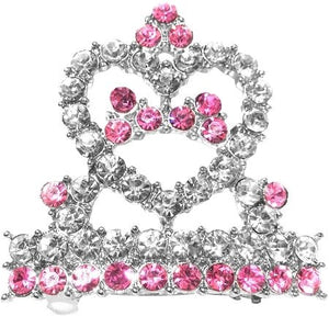 Tiara Hair Barrette Pink - Posh Puppy Boutique