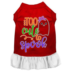 Too Cute to Spook - Girly Ghost Screen Print Dog Dress in Many Colors - Posh Puppy Boutique