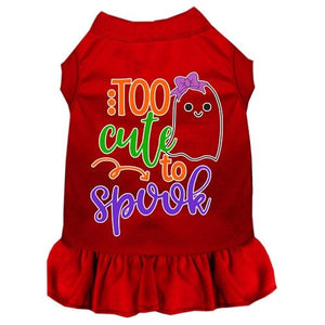 Too Cute to Spook - Girly Ghost Screen Print Dog Dress in Many Colors - Posh Puppy Boutique