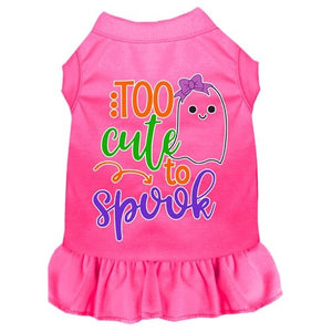 Too Cute to Spook - Girly Ghost Screen Print Dog Dress in Many Colors - Posh Puppy Boutique