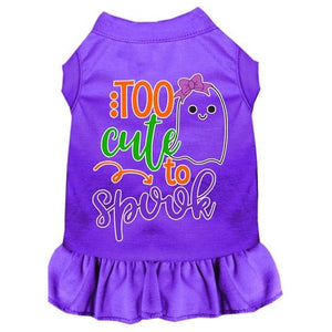 Too Cute to Spook - Girly Ghost Screen Print Dog Dress in Many Colors - Posh Puppy Boutique