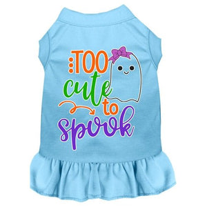 Too Cute to Spook - Girly Ghost Screen Print Dog Dress in Many Colors - Posh Puppy Boutique