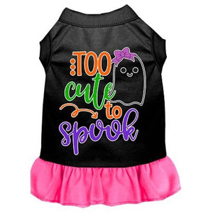 Too Cute to Spook - Girly Ghost Screen Print Dog Dress in Many Colors - Posh Puppy Boutique