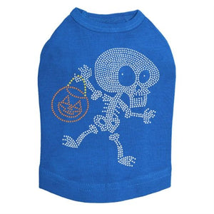 Trick or Treat Skeleton Rhinestone Tank Top - Many Colors - Posh Puppy Boutique