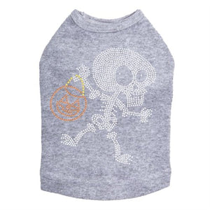 Trick or Treat Skeleton Rhinestone Tank Top - Many Colors - Posh Puppy Boutique