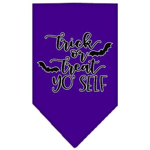 Trick or Treat Yo' Self Screen Print Bandana in Many Colors - Posh Puppy Boutique