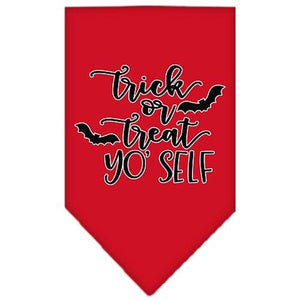 Trick or Treat Yo' Self Screen Print Bandana in Many Colors - Posh Puppy Boutique