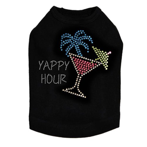 Tropical Cocktail Rhinestone Tank- Many Colors- Yappy Hour