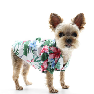 Tropical Island Shirt White - Posh Puppy Boutique