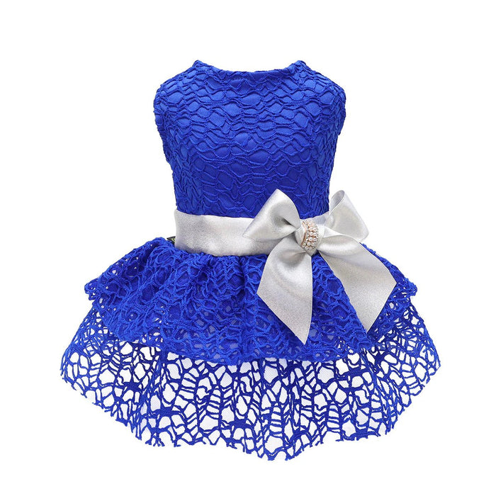 Tulle Lace Dress in Blue