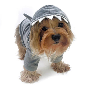 Ultra Plush Shark Hoodie with Fin & Teeth - Posh Puppy Boutique