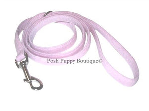 Ultra Suede Leash - Bubblegum - Posh Puppy Boutique