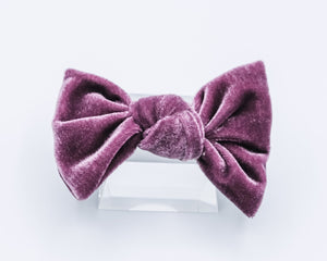 Velvet Knot Bow - Amethyst - Posh Puppy Boutique