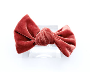 Velvet Knot Bow - Rosie - Posh Puppy Boutique