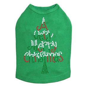 Very Merry Christmas Tree Dog Tank - Many Colors - Posh Puppy Boutique