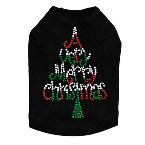 Very Merry Christmas Tree Dog Tank - Many Colors