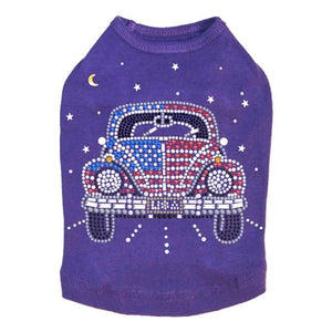 Volkswagon Red, White, & Blue Rhinestone Tank - Many Colors - Posh Puppy Boutique