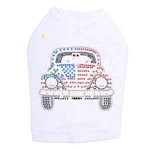 Volkswagon Red, White, & Blue Rhinestone Tank - Many Colors - Posh Puppy Boutique