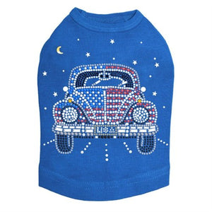 Volkswagon Red, White, & Blue Rhinestone Tank - Many Colors - Posh Puppy Boutique