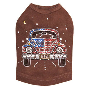 Volkswagon Red, White, & Blue Rhinestone Tank - Many Colors - Posh Puppy Boutique