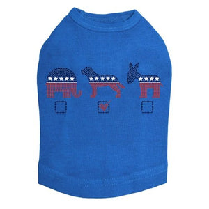 Vote Dog, Elephant, Donkey Dog Tank - Many Colors - Posh Puppy Boutique