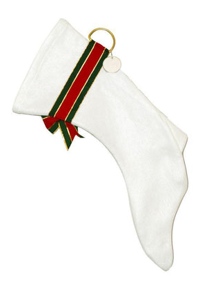 White Greyhound Decorative Dog Christmas Stocking - Posh Puppy Boutique