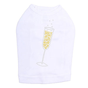 Champagne Flute Rhinestone Tank- Many Colors- Glass Only