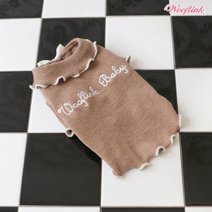 Wooflink Baby Knit Blouse - Chocolate - Posh Puppy Boutique