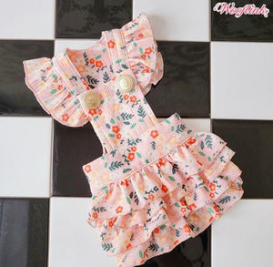 Wooflink Blooming Flowers Dress - Pink - Posh Puppy Boutique