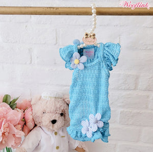 Wooflink Cotton Candy Summer Mini Dress - Blue - Posh Puppy Boutique