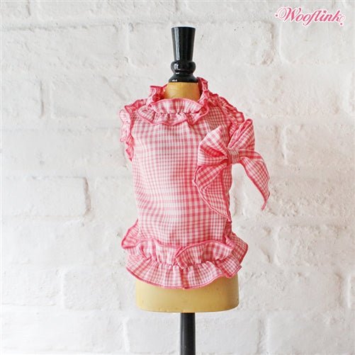 Wooflink Gingham Blouse - Pink