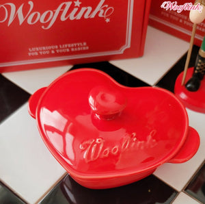 Wooflink Heart Bowl with Lid in Many Colors - Posh Puppy Boutique