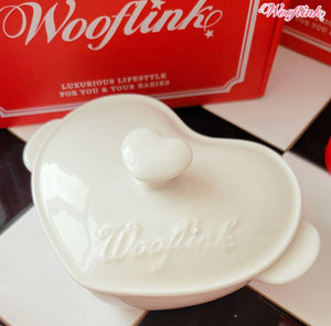 Wooflink Heart Bowl with Lid in Many Colors - Posh Puppy Boutique