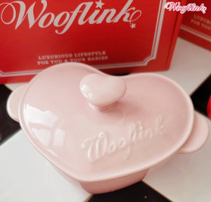 Wooflink Heart Bowl with Lid in Many Colors - Posh Puppy Boutique