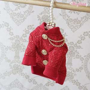 Wooflink Holiday Ready Jacket - Red - Posh Puppy Boutique