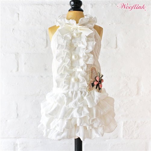 Wooflink Like A Butterfly Dress in White