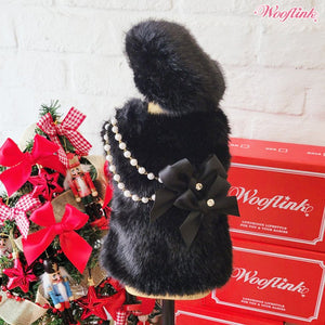 Wooflink Luxe Fur Vest in Black - Posh Puppy Boutique