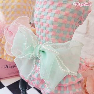 Wooflink Marshmallow Dress in Baby Blue & Mint - Posh Puppy Boutique