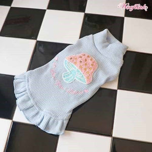 Wooflink Mushroom Turtleneck - Blue - Posh Puppy Boutique